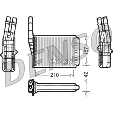 Denso | Wärmetauscher, Innenraumheizung | DRR23013