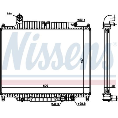 Nissens | Kühler, Motorkühlung | 643222