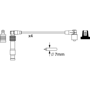 BOSCH | Zündleitungssatz | 0 986 357 228