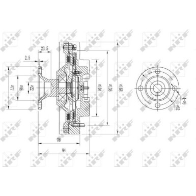 NRF | Kupplung, Kühlerlüfter | 49626
