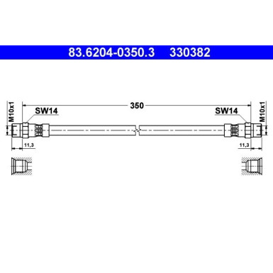 ATE | Bremsschlauch | 83.6204-0350.3