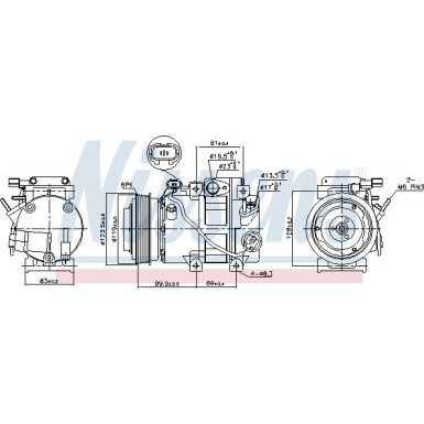 Nissens | Kompressor, Klimaanlage | 890151