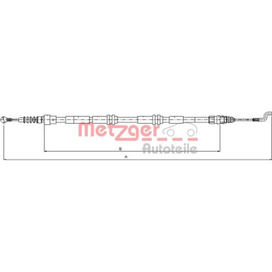 Metzger | Seilzug, Feststellbremse | 10.7394