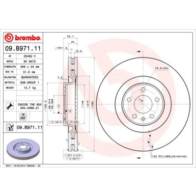 Brembo | Bremsscheibe | 09.B971.11