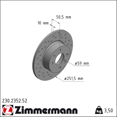 Zimmermann | Bremsscheibe | 230.2352.52