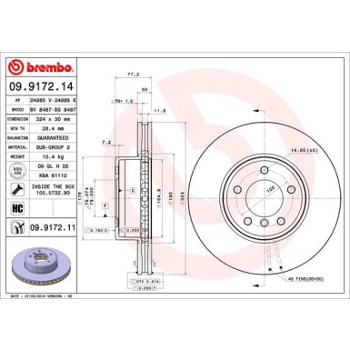 Brembo | Bremsscheibe | 09.9172.11