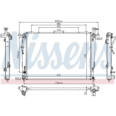 Nissens | Kühler, Motorkühlung | 66781