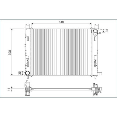 Valeo | Kühler, Motorkühlung | 701120