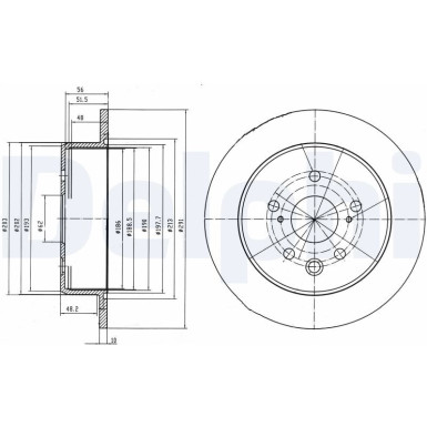 Delphi | Bremsscheibe | BG4178