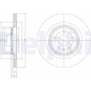 Delphi | Bremsscheibe | BG4078