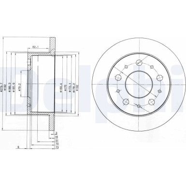 Delphi | Bremsscheibe | BG3923