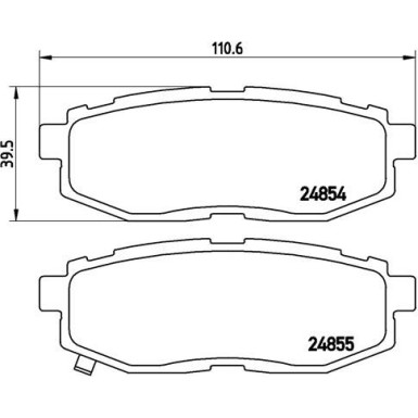 Brembo | Bremsbelagsatz, Scheibenbremse | P 78 018