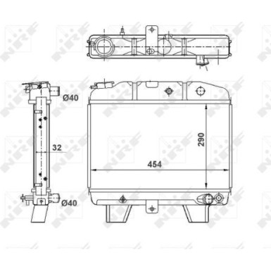 NRF | Kühler, Motorkühlung | 57101