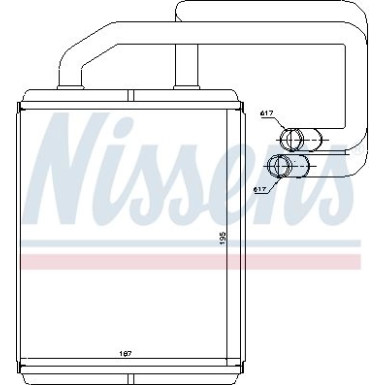 Nissens | Wärmetauscher, Innenraumheizung | 77528