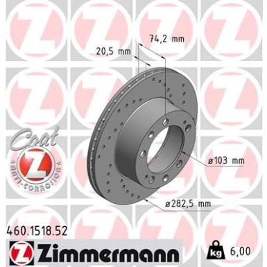 Zimmermann | Bremsscheibe | 460.1518.52