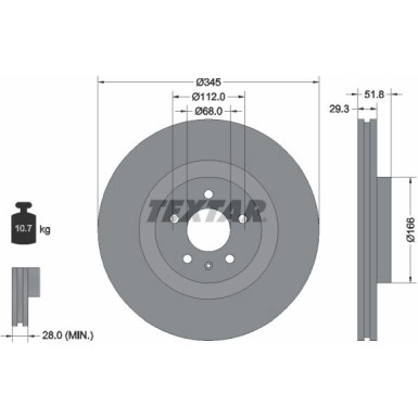 Textar | Bremsscheibe | 92160205