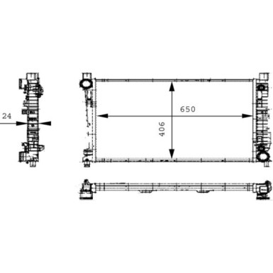 Mahle | Kühler, Motorkühlung | CR 387 000S