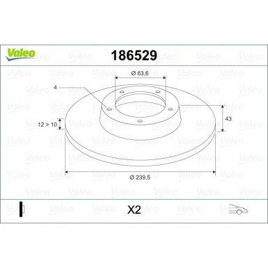 Valeo | Bremsscheibe | 186529