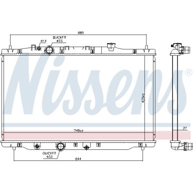 Nissens | Kühler, Motorkühlung | 606522