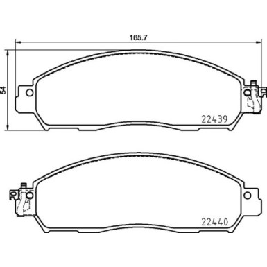 Brembo | Bremsbelagsatz, Scheibenbremse | P 56 120