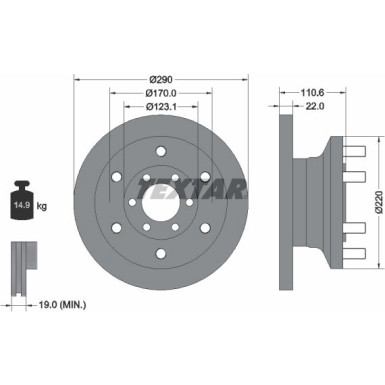 Textar | Bremsscheibe | 93175400