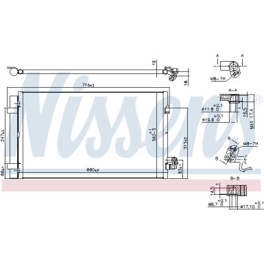 Nissens | Kondensator, Klimaanlage | 940750