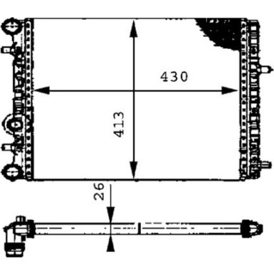 Mahle | Kühler, Motorkühlung | CR 454 000S