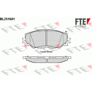 FTE | Bremsbelagsatz, Scheibenbremse | 9010774