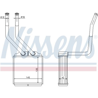 Nissens | Wärmetauscher, Innenraumheizung | 71776