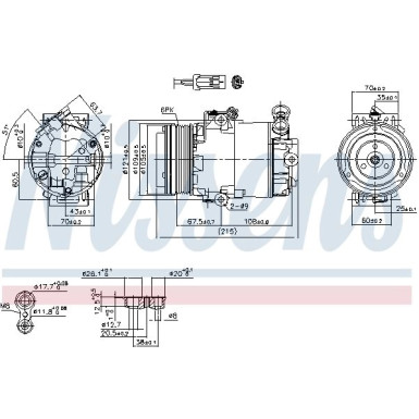 Nissens | Kompressor, Klimaanlage | 89042