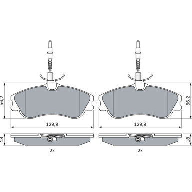 BOSCH | Bremsbelagsatz, Scheibenbremse | 0 986 424 223