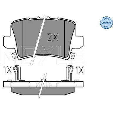 Meyle | Bremsbelagsatz, Scheibenbremse | 025 240 8615/W