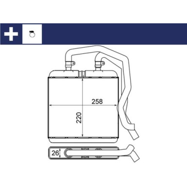 Mahle | Wärmetauscher, Innenraumheizung | AH 12 000S