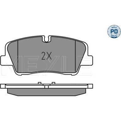 Meyle | Bremsbelagsatz, Scheibenbremse | 025 223 7017/PD