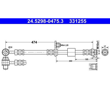 ATE | Bremsschlauch | 24.5298-0475.3