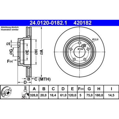 ATE | Bremsscheibe | 24.0120-0182.1