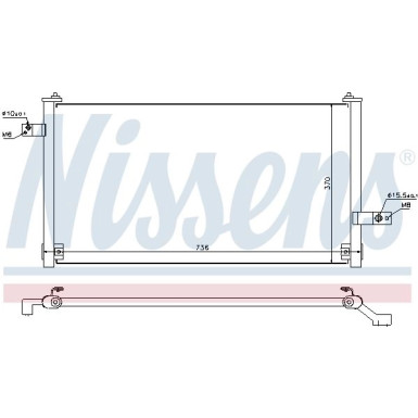 Nissens | Kondensator, Klimaanlage | 94847