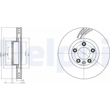 Delphi | Bremsscheibe | BG9100C