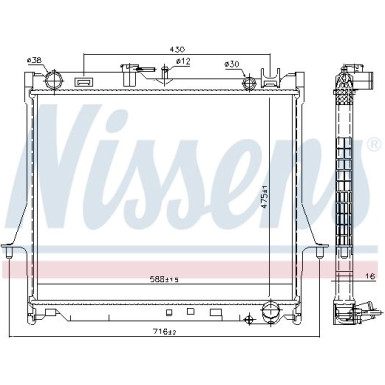 Nissens | Kühler, Motorkühlung | 60855