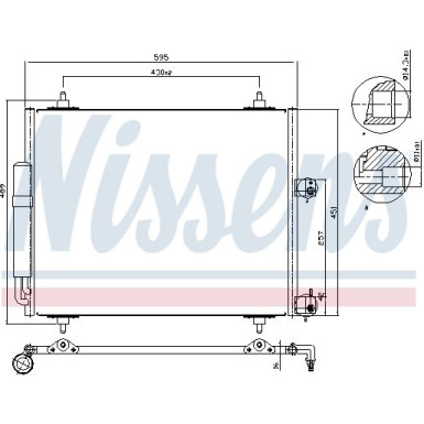 Nissens | Kondensator, Klimaanlage | 94609