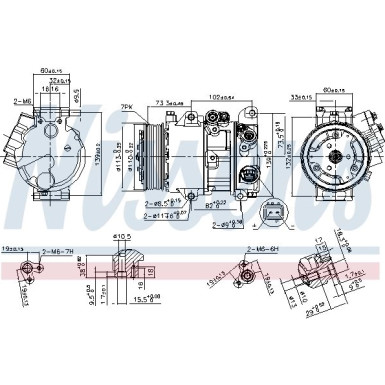 Nissens | Kompressor, Klimaanlage | 890144