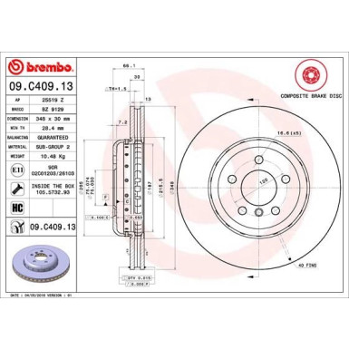 Brembo | Bremsscheibe | 09.C409.13