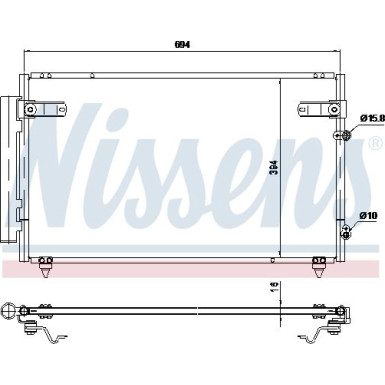 Nissens | Kondensator, Klimaanlage | 940368