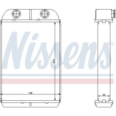 Nissens | Wärmetauscher, Innenraumheizung | 71452