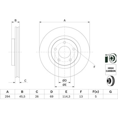 BOSCH | Bremsscheibe | 0 986 479 745