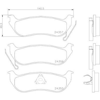 Brembo | Bremsbelagsatz, Scheibenbremse | P 37 009