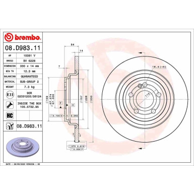 Brembo | Bremsscheibe | 08.D983.11