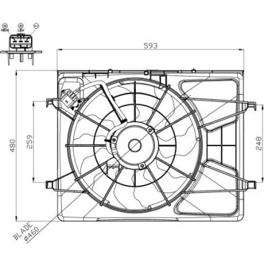 NRF | Lüfter, Motorkühlung | 47958