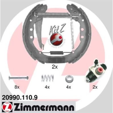 Zimmermann | Bremsbackensatz | 20990.110.9