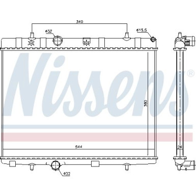 Nissens | Kühler, Motorkühlung | 636007